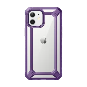 iPhone 12 mini 5.4 inch Unicorn Beetle Exo Clear Case-Purple Premium Style Minimal Texture Layer