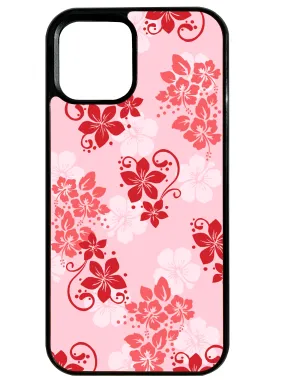 Hibiscus in Pink and Red Phone Case Ergonomic Shape Vivid Finish