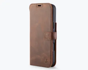 Comfort grip design Apple iPhone 17 Pro Max - Vintage Leather Wallet Phone Case
