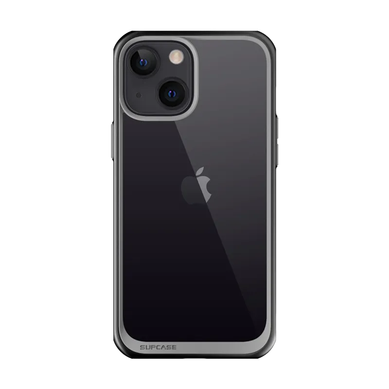 Strong Corners Durable Build Texture iPhone 13 6.1 inch Unicorn Beetle Style Slim Clear Case-Black