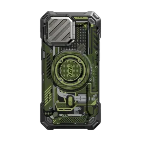 Compact Texture Layer iPhone 15 Pro Max 6.7 inch Unicorn Beetle MAG XT MagSafe Case- Green Circuit