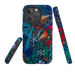 Premium Edge Design iPhone MagSafe Tough Case - Xmas Robin III By Emma Frances Grant