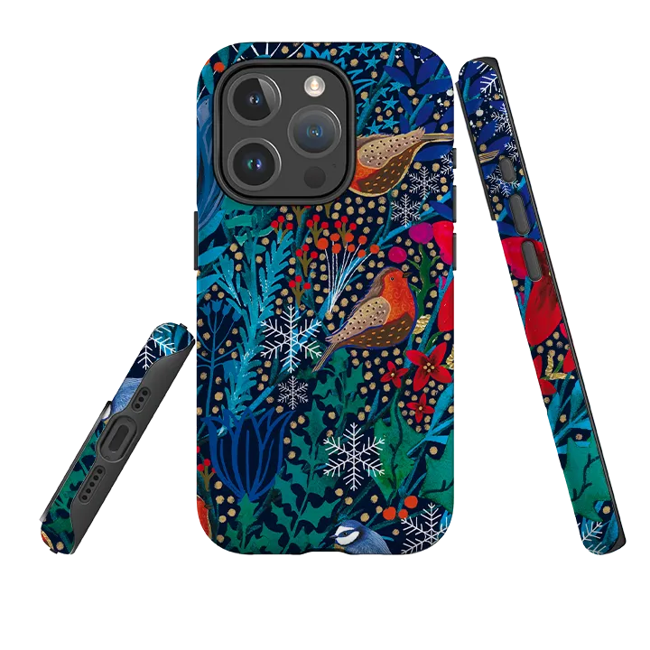 Premium Edge Design iPhone MagSafe Tough Case - Xmas Robin III By Emma Frances Grant