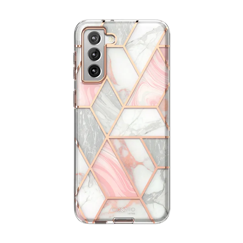 Durable Finish Matte Build Galaxy S21 FE Cosmo Case - Marble Pink