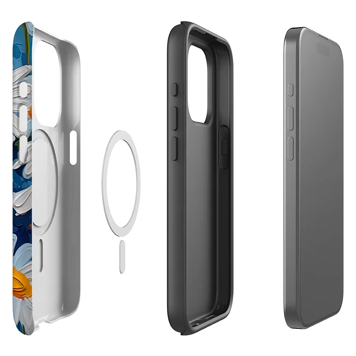iPhone MagSafe Tough Case - Bright Daises II Hybrid Touch Comfort Material