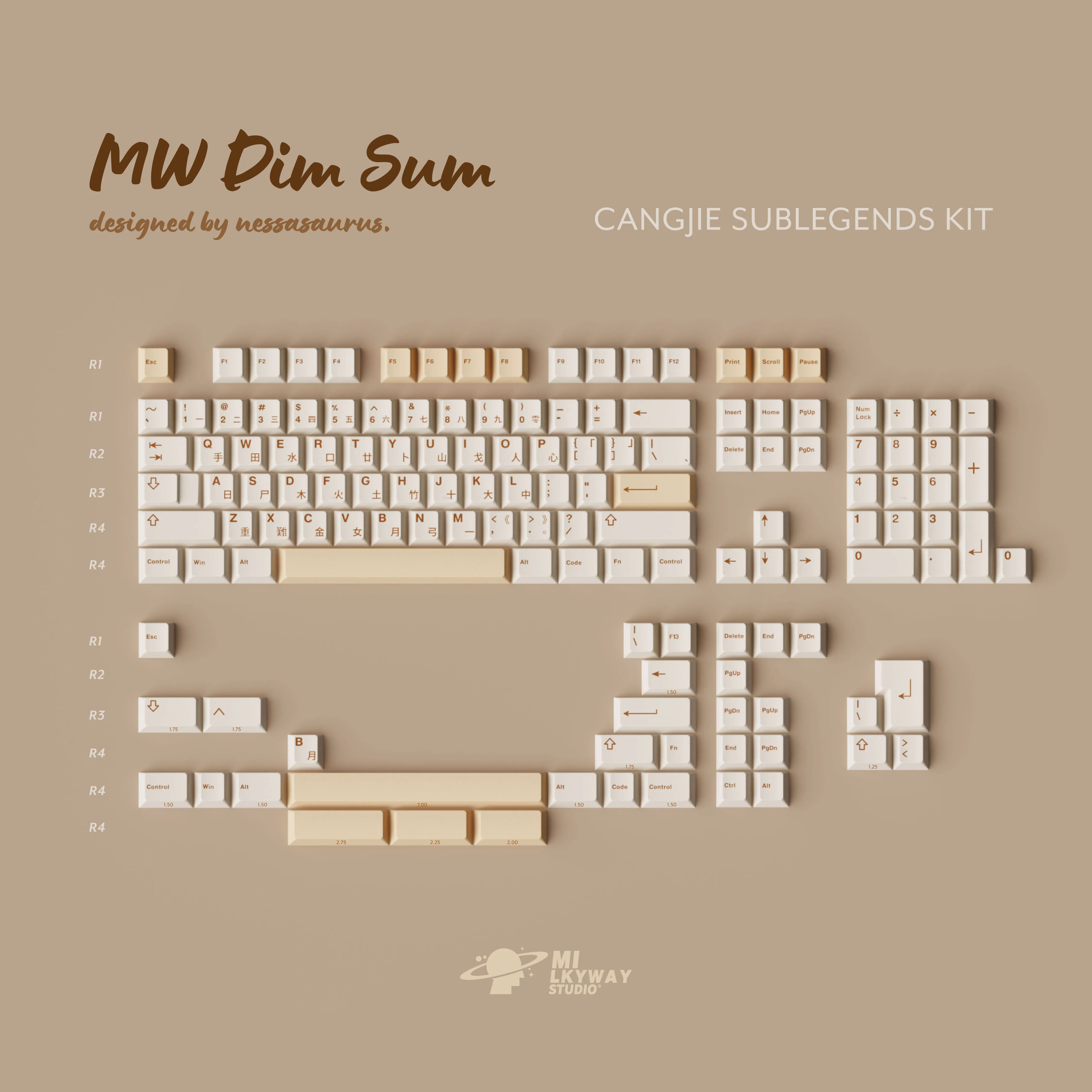 MW Dim Sum PBT Dye-Sub Keycap Set (Instock) Macro Keys