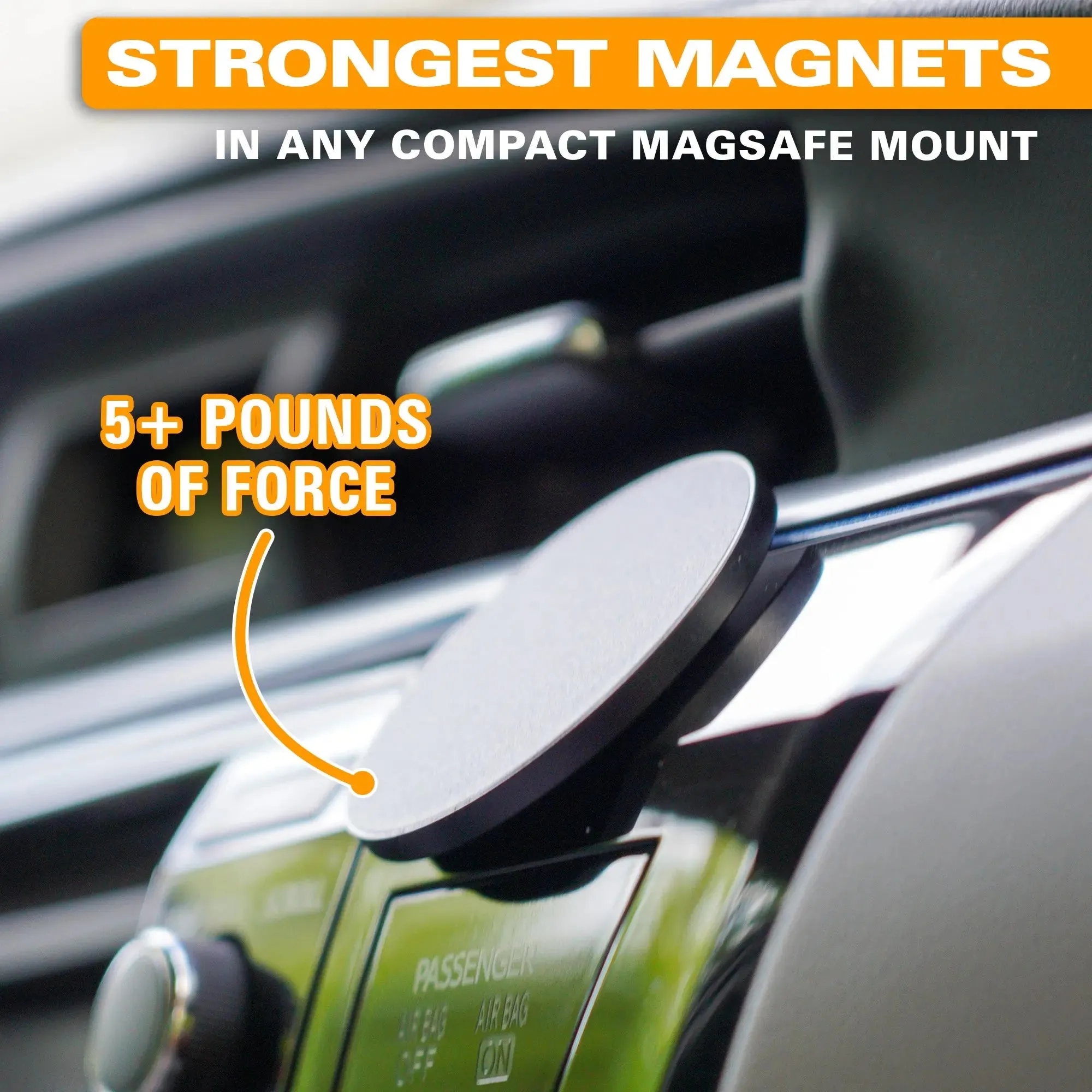 Nano Ultra Pro MagMount Flat for MagSafe - Flat Phone Mount for Car, Wall, and Mirror Screen Protection Layer