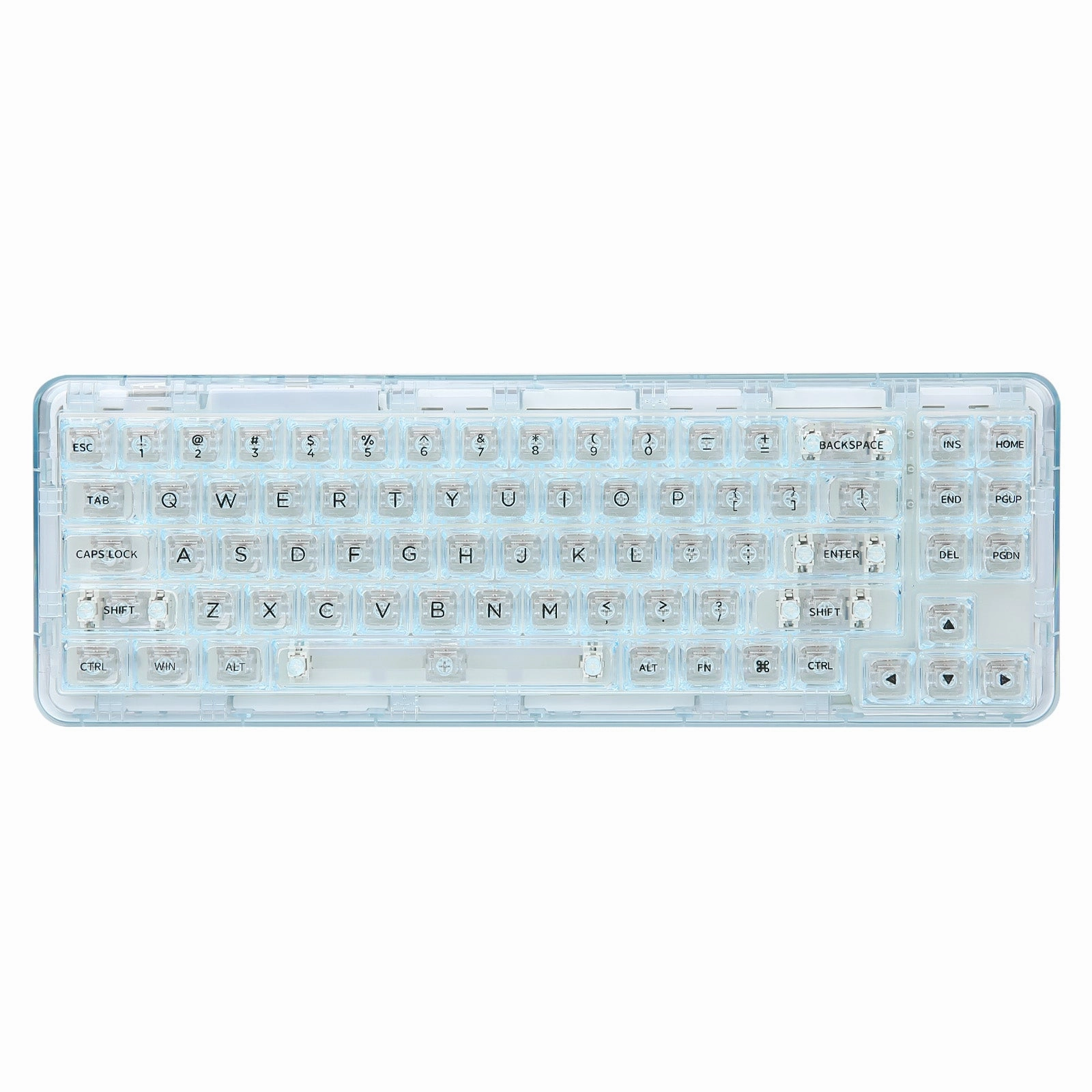 Split Keyboard Mechanical Key Customization YUNZII X71 Transparent Wireless Gasket Mechanical Keyboard