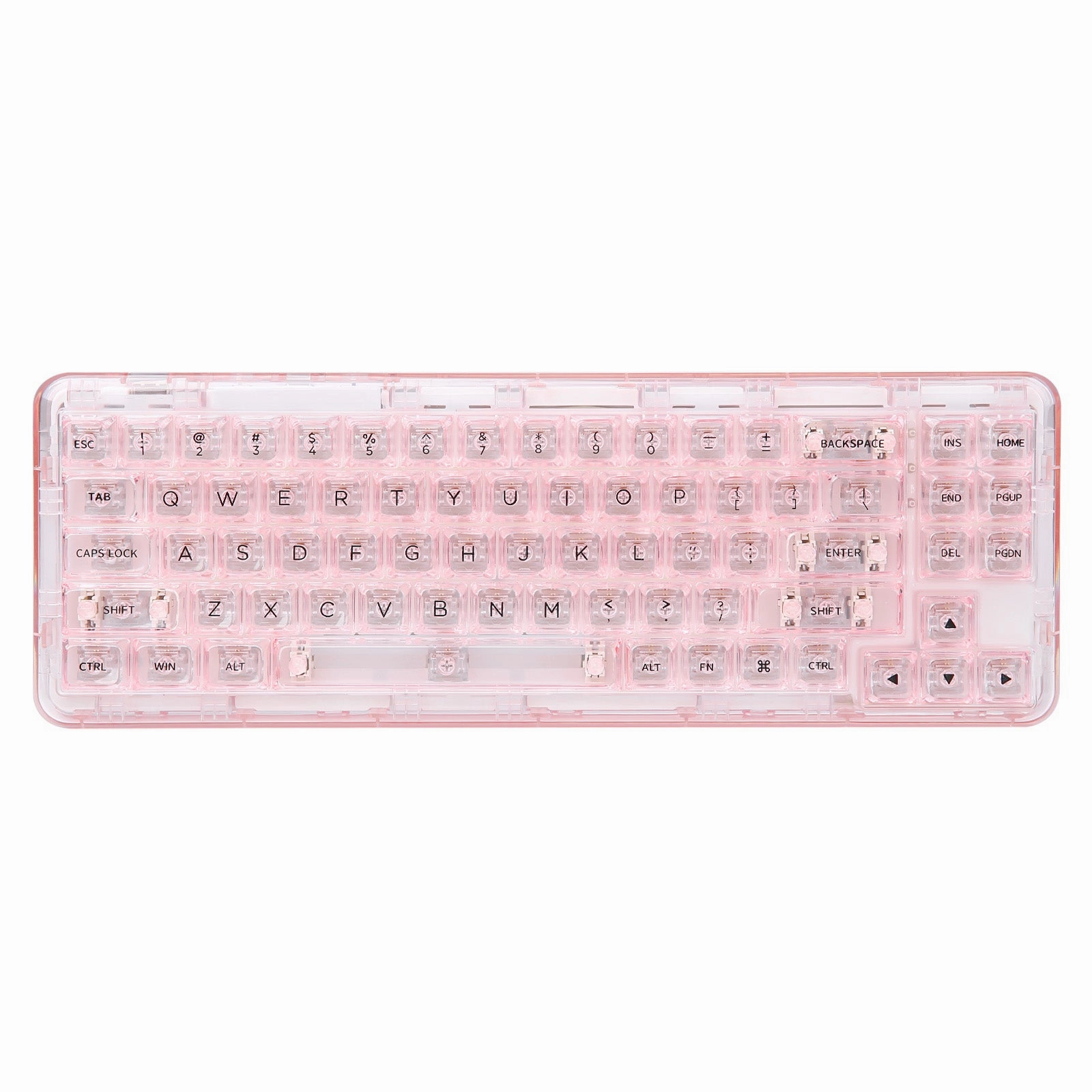 Click Sound Bluetooth Keyboard YUNZII X71 Transparent Wireless Gasket Mechanical Keyboard