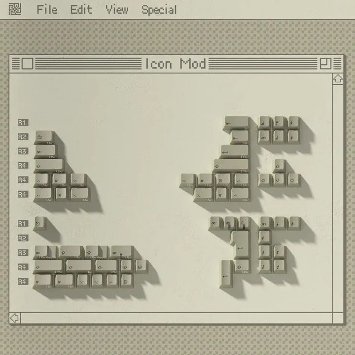 Keyboard Hobby Setup MMO Gaming Keyboard PBTfans 1984 PBT Dye-Sub Keycap Set R2