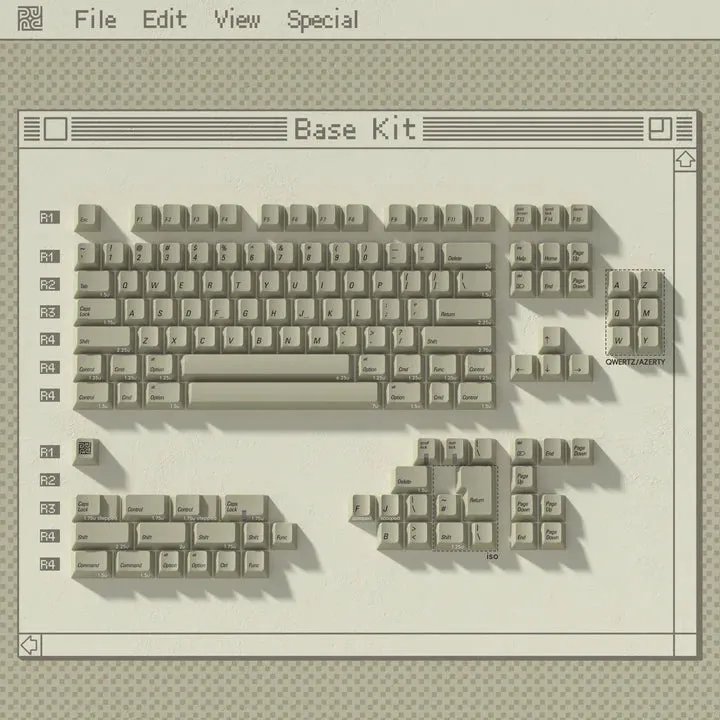 PBTfans 1984 PBT Dye-Sub Keycap Set R2 Hot Swap PCB