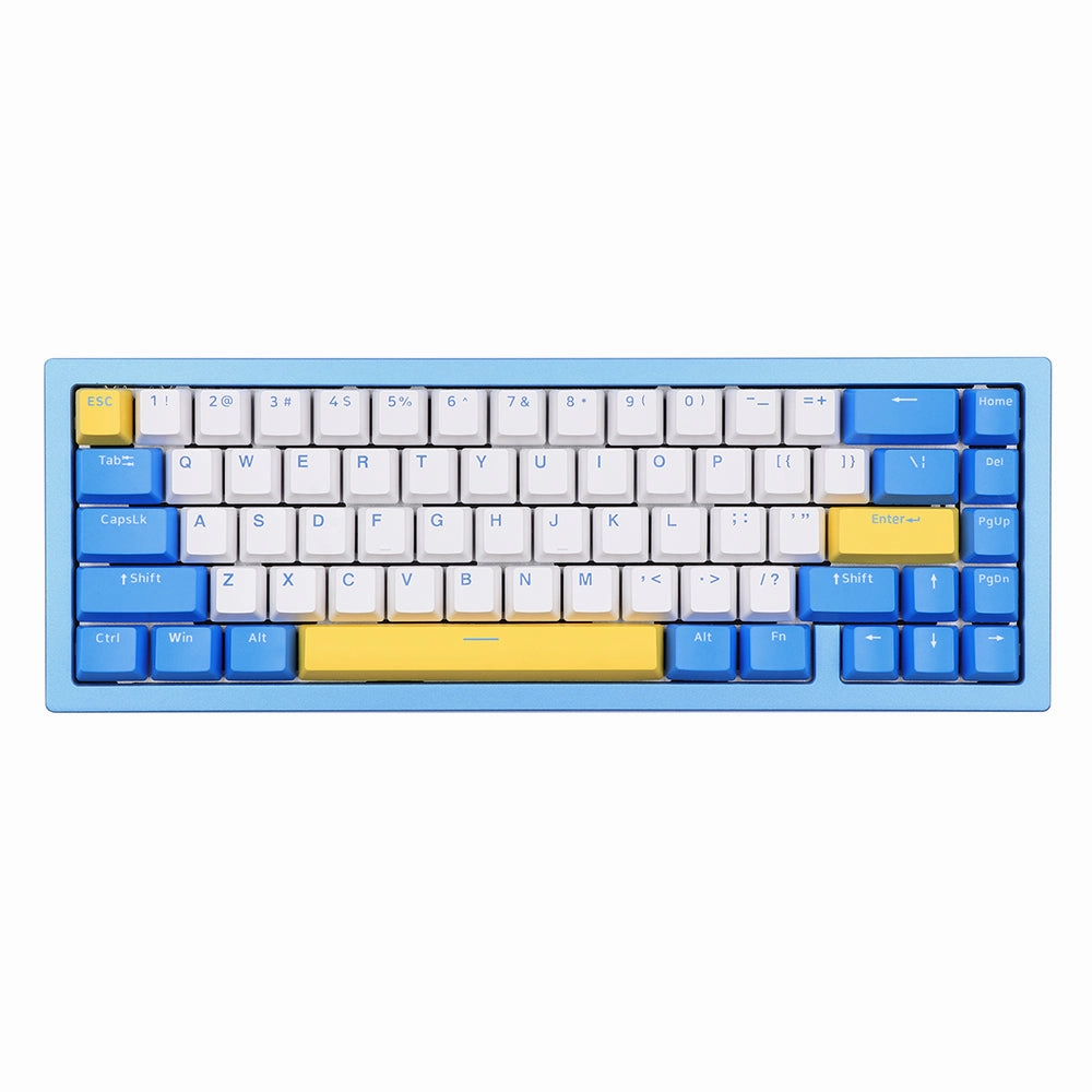 Mechanical Keypad Desk Mechanical Keyboard Ergonomics YUNZII Ajazz AC067 Peak Blue 67 Keys Hot-Swappable Gasket Mounted Mechanical Keyboard