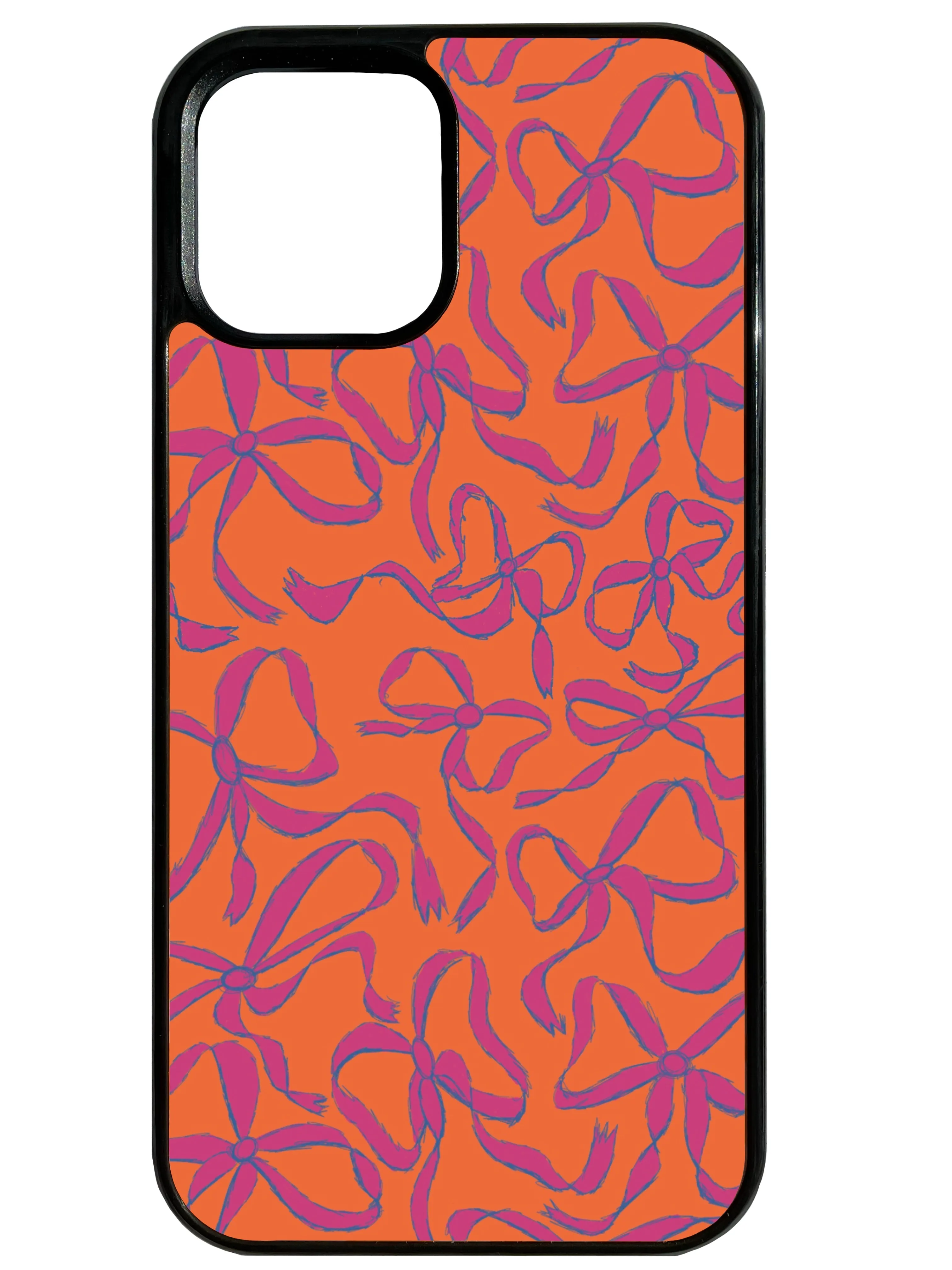 Hybrid Detail Textured Grip Put A Bow On It! in Orange & Purple Phone Case