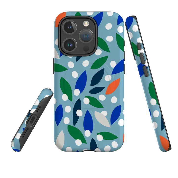 iPhone MagSafe Tough Case - Floral Drops Compact Texture Durable Frame