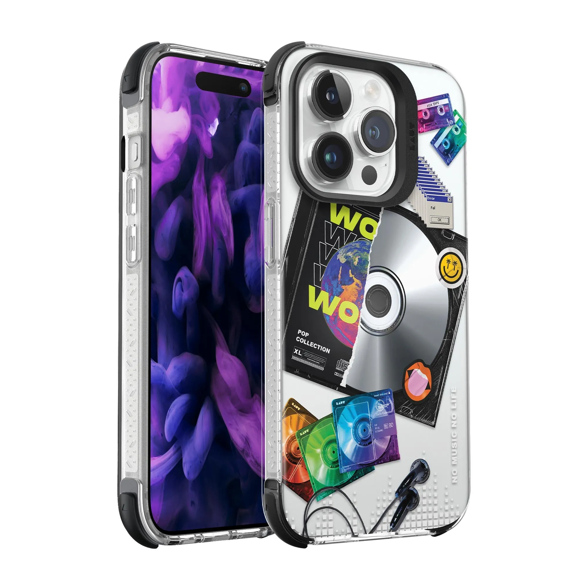 POP RETRO MUSIC case for iPhone 15 Series Polished Texture Finish Pocket Friendly