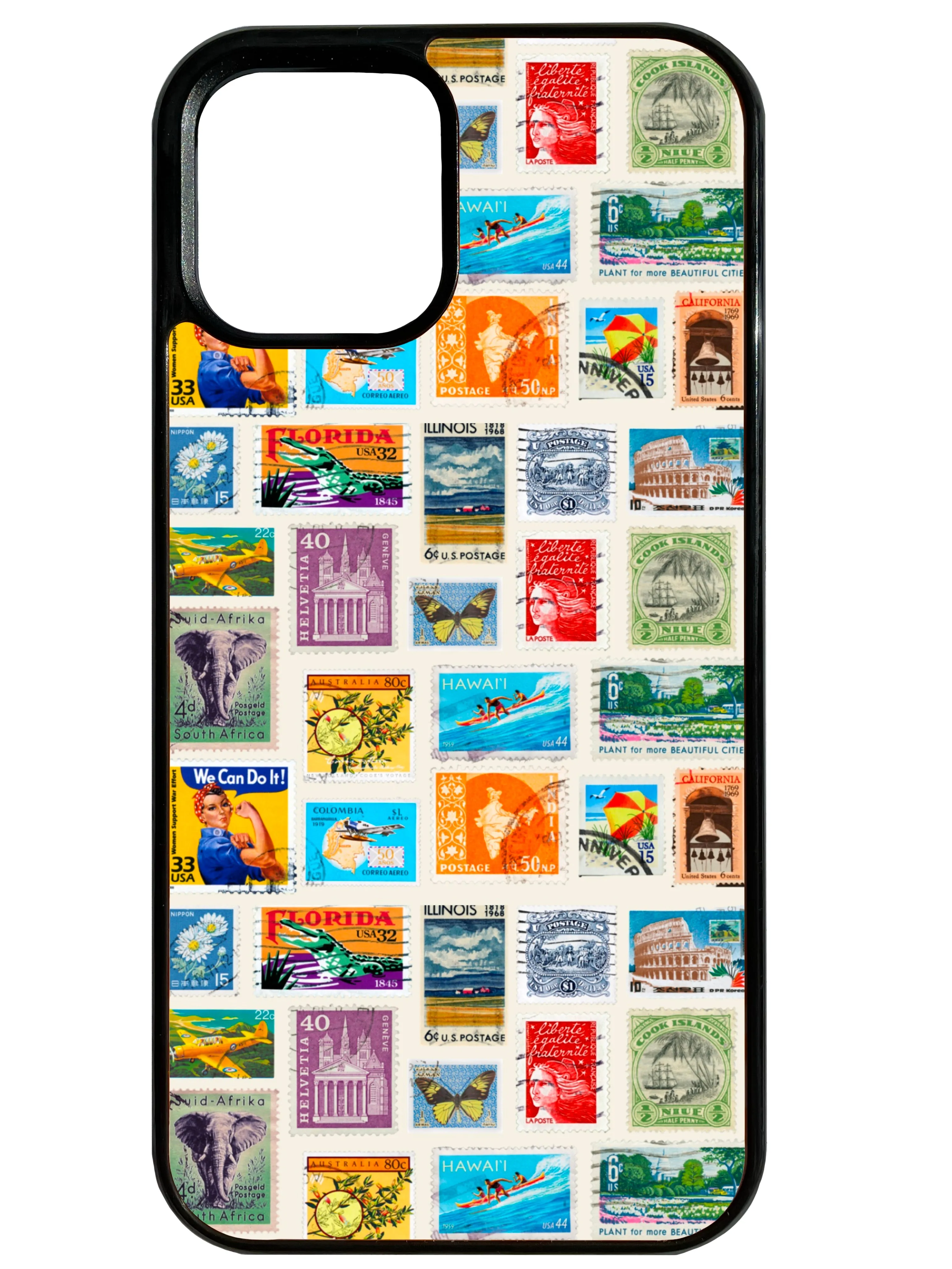 Post Stamps Phone Case Soft Build Texture Matte Pattern Design