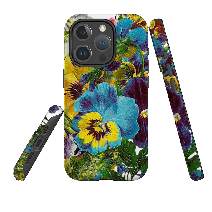 iPhone MagSafe Tough Case - Blue Garden Minimal Surface Modern Pattern Layer