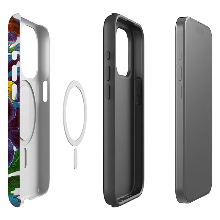 Classic Design iPhone MagSafe Tough Case - Blue Garden