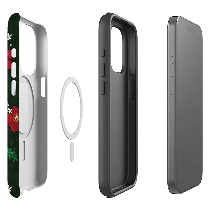 iPhone MagSafe Tough Case - Dove and Floral By Abby Jacobs Comfort Fit Edge Soft Layer