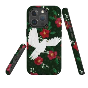 Shock Frame iPhone MagSafe Tough Case - Dove and Floral By Abby Jacobs
