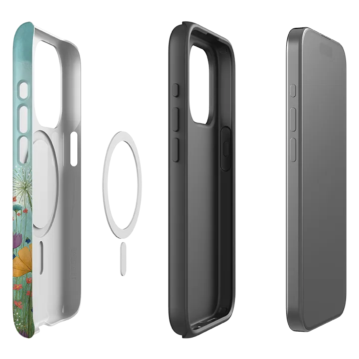 Protective Build Minimal Edge Design iPhone MagSafe Tough Case - Flower Fairy By Maja Lindberg