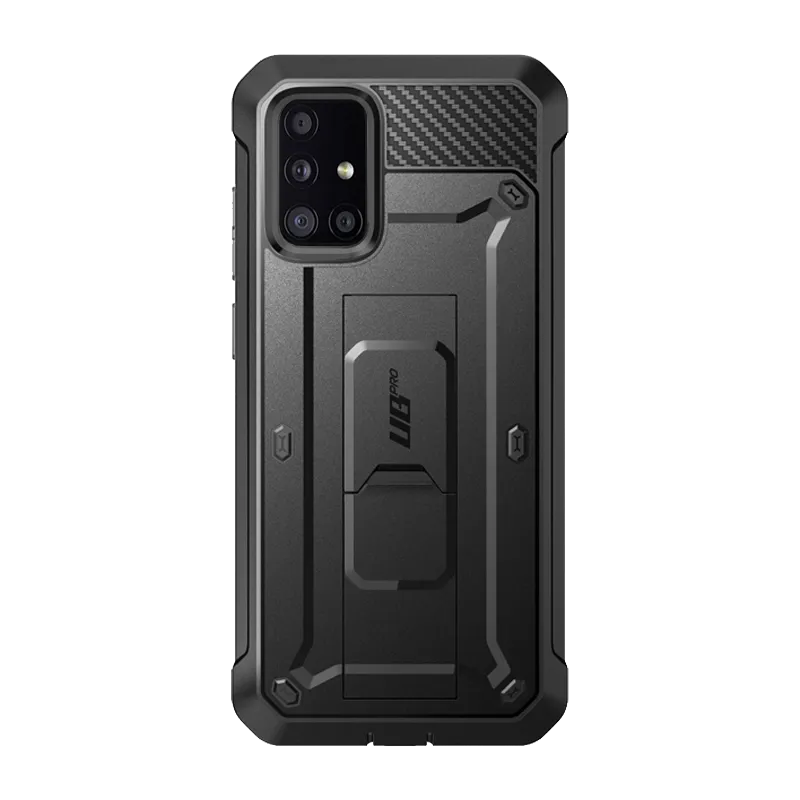 Galaxy A51 5G Unicorn Beetle Pro Rugged Case-Black Smooth Grip Layer Minimal Texture
