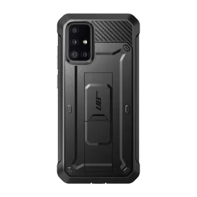 Galaxy A51 5G Unicorn Beetle Pro Rugged Case-Black Smooth Grip Layer Minimal Texture