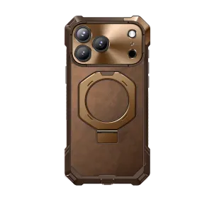 UB GRIP Series iPhone 17 Pro Max Premium Leather Phone Case - Brown Urban Fashion Elegant Layer Texture