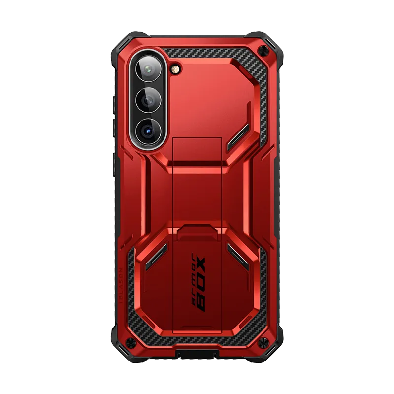 Soft Grip Layer Soft Surface Layer Galaxy S23 Plus Armorbox Case-Metallic Red