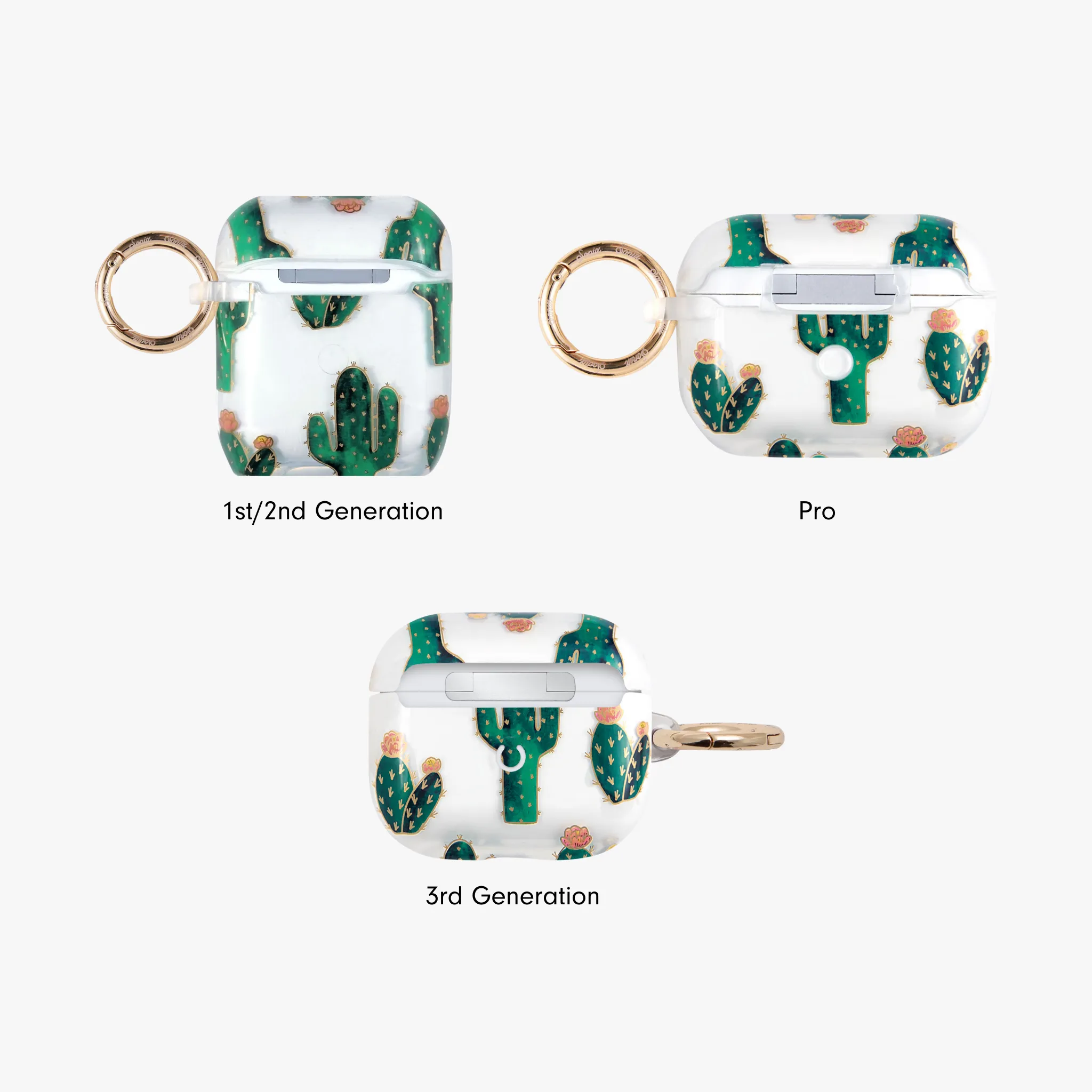 Modern Pattern Layer Prickly Pear AirPods Case