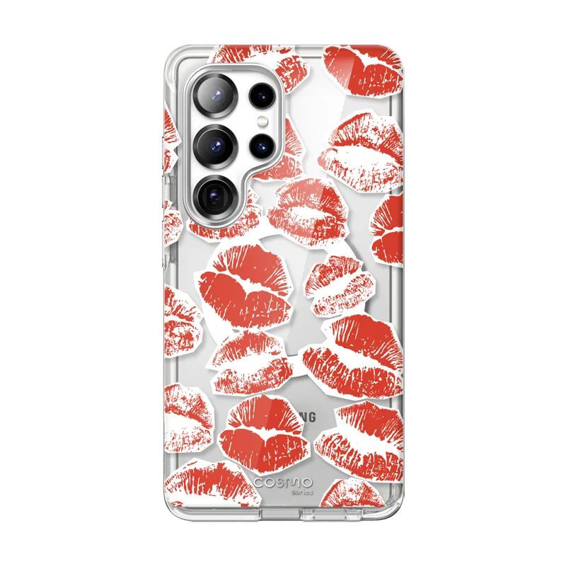Modern Form Stylish Finish Galaxy S25 Ultra Cosmo Cute Case -Kisses