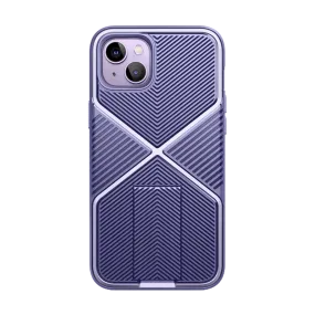 Polished Touch Elegant Texture Layer iPhone 14 Plus Infinity Case - Purple