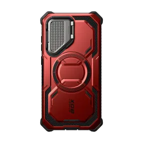 easy installation Soft Build Texture Galaxy S25 Plus Armorbox Protective Phone Case - Metallic Red
