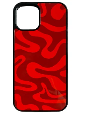 Liquid Swirl in Autumn Red Phone Case Scratch Proof
