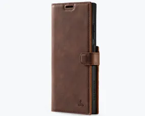 Soft coating Stylish Pattern Samsung Galaxy S25 Ultra - Vintage Leather Wallet Phone Case
