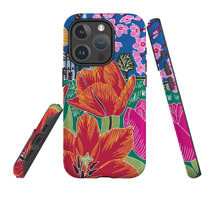 iPhone MagSafe Tough Case -  Tulip By Kate Heiss Smooth Pattern Design Rugged Build Texture