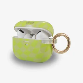 Rugged Detail Layer Modern Grip Texture Checkmate Green AirPods Case