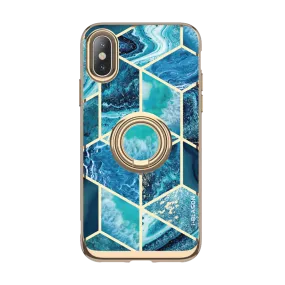 Soft Finish Texture iPhone XS | X Cosmo Snap Case-Ocean Blue