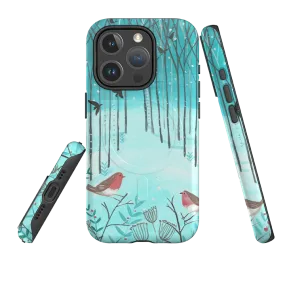 iPhone MagSafe Tough Case - Winter Forest By Mary Stubberfield Smooth Look Texture