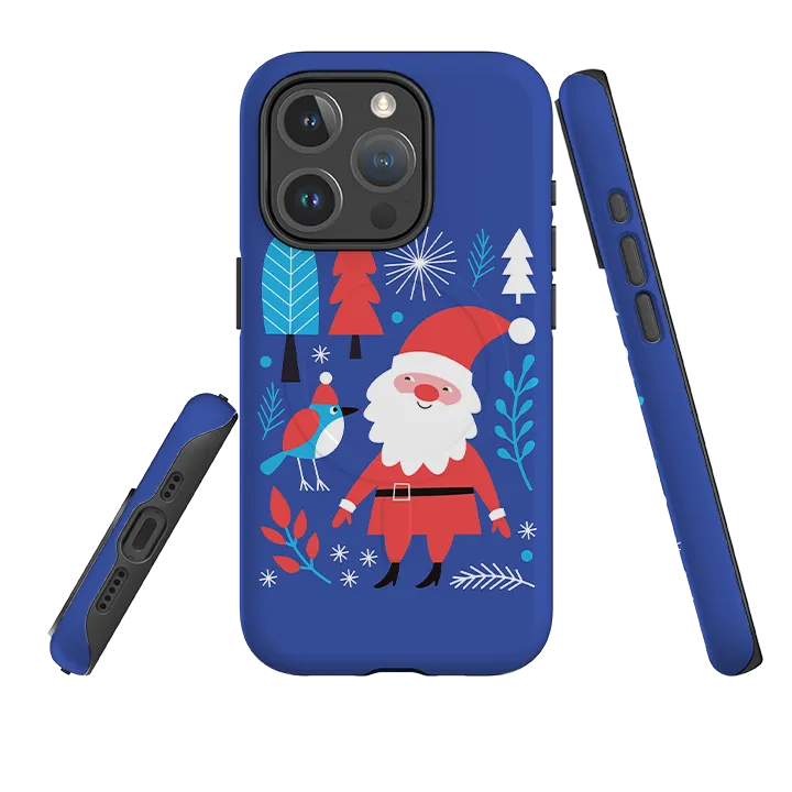 iPhone MagSafe Tough Case - Santa and Bird Hand Friendly