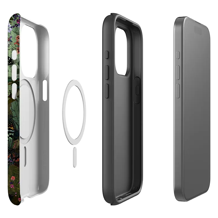 Grip Assist Luxury Texture Finish iPhone MagSafe Tough Case - Green Vyne Ladybirds