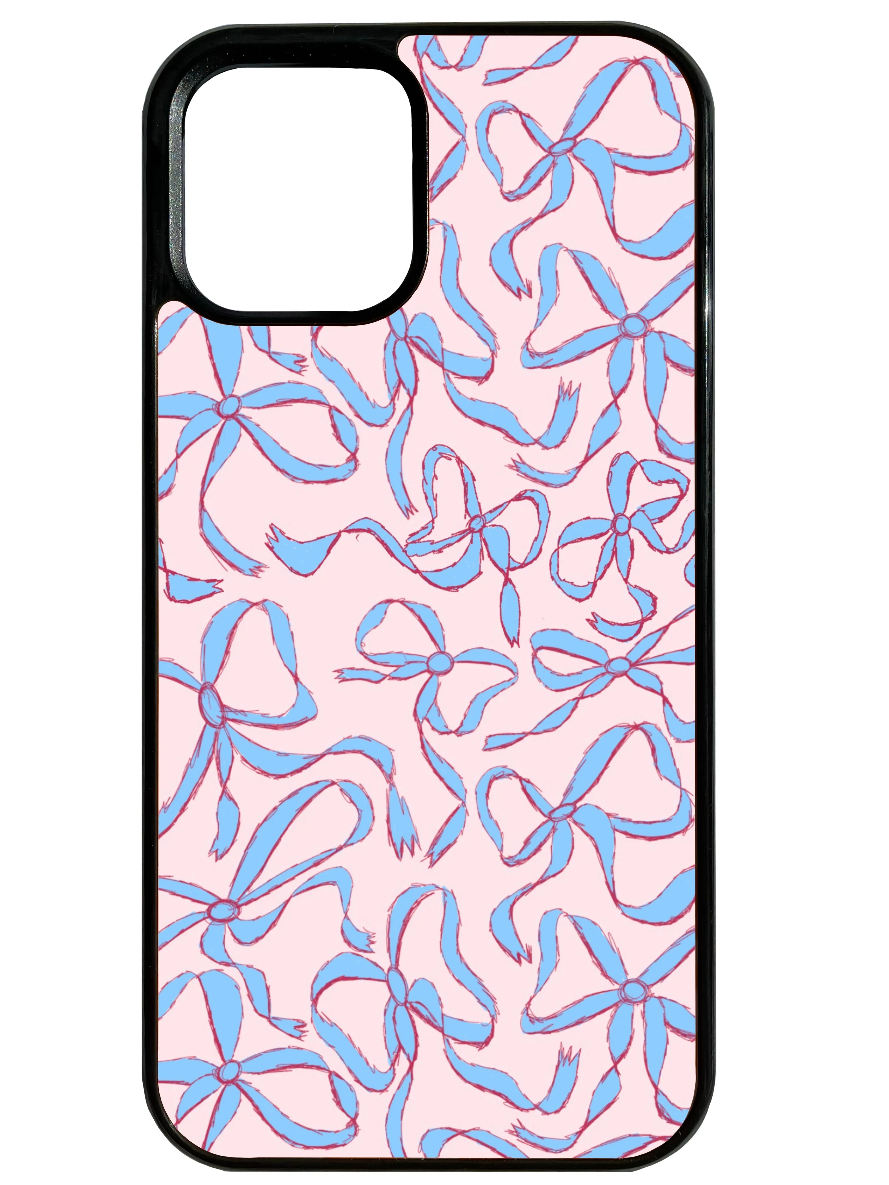 Classic Touch Light Protection Put A Bow On It! in Blue & Pink Phone Case