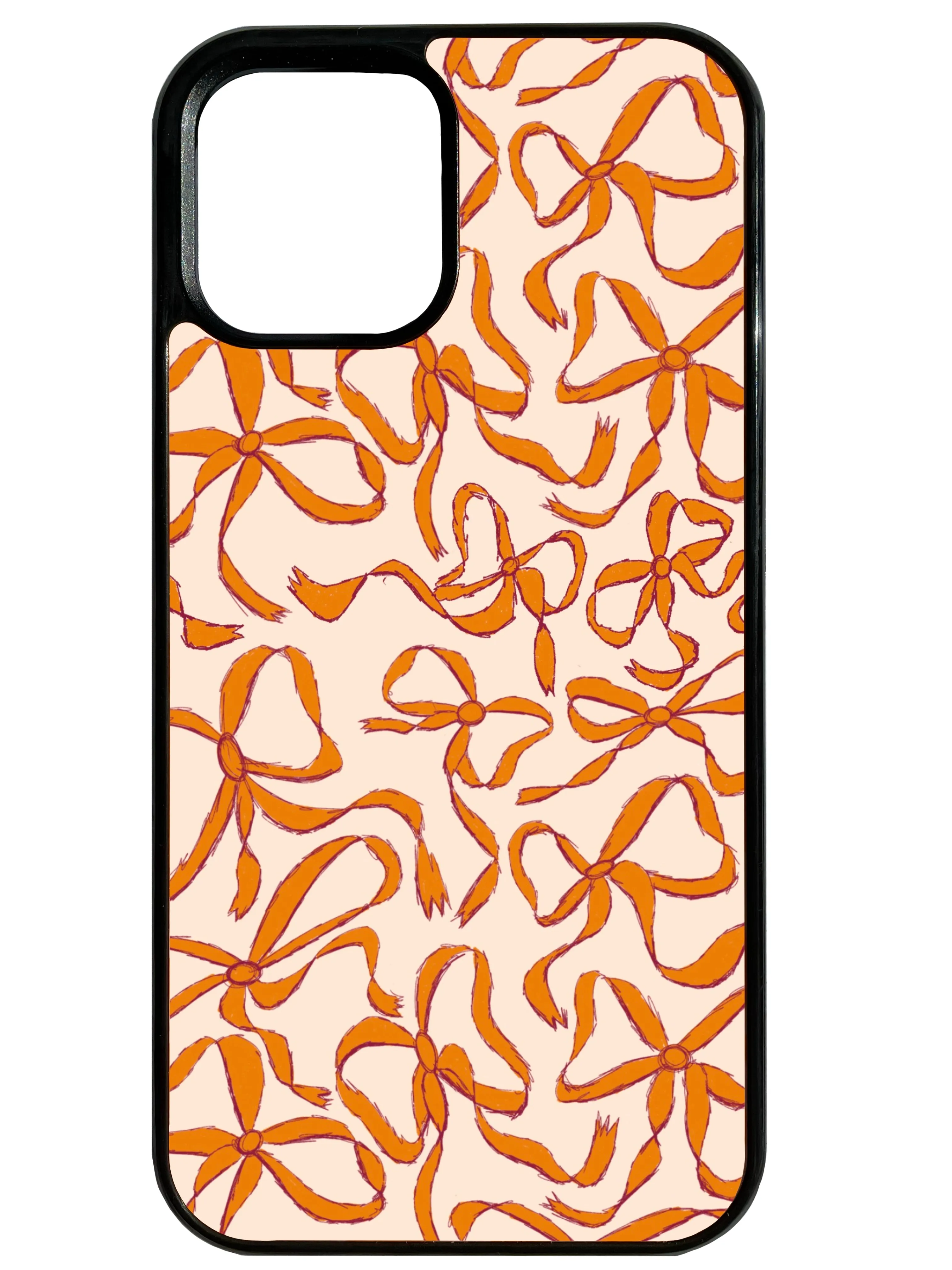 Flexible Detail Design Put A Bow On It! in Orange Phone Case