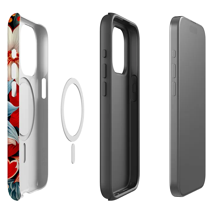 daily protection Gloss Surface iPhone MagSafe Tough Case - Red Bells II