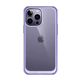 Soft Feel iPhone 14 Pro 6.1 inch Unicorn Beetle Style Slim Clear Case-Deep Purple