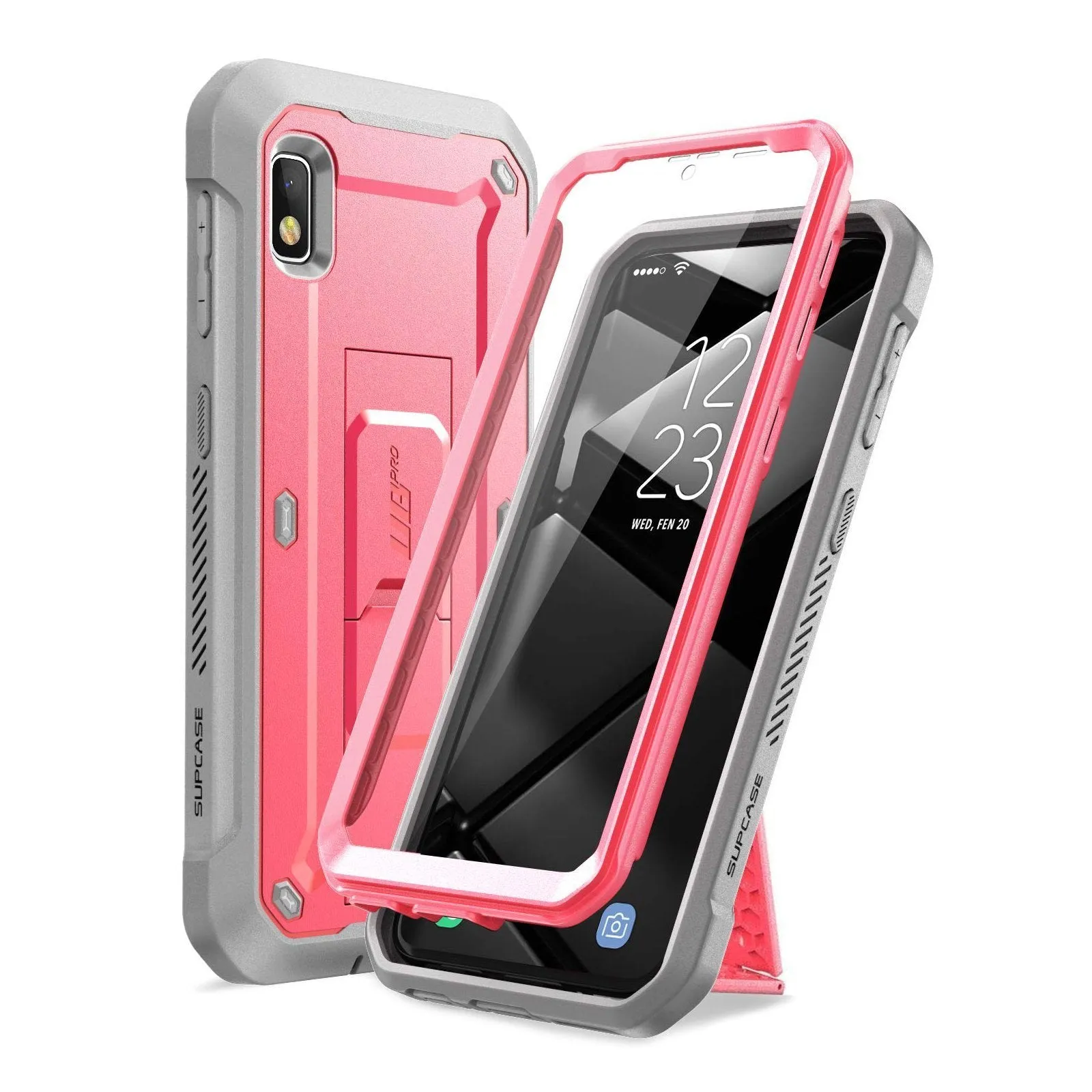 Galaxy A10e Unicorn Beetle Pro Rugged Holster Case-Pink Soft Surface Design