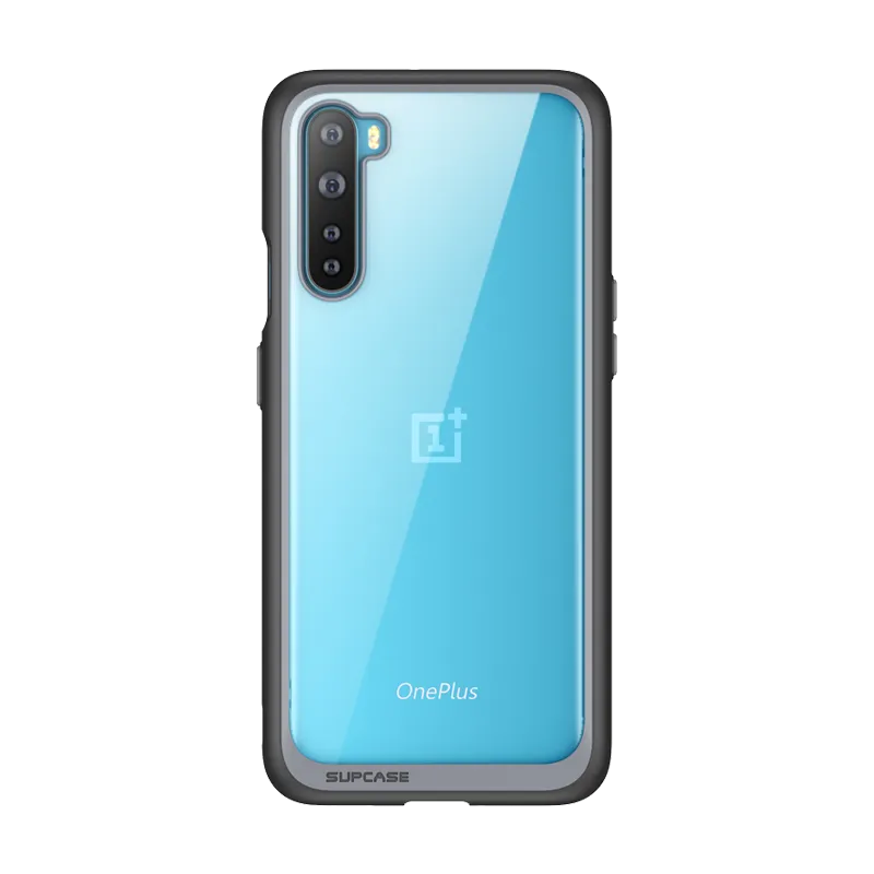 Flexible Shell Glossy Look OnePlus Nord Unicorn Beetle Style Clear Bumper Case-Black