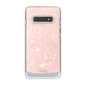 Galaxy S10 Plus Cosmo Case - Glitter Pink Trendy Design Hybrid Detail