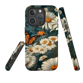 iPhone MagSafe Tough Case - Butterfly Daisies II Classic Touch Compact Pattern