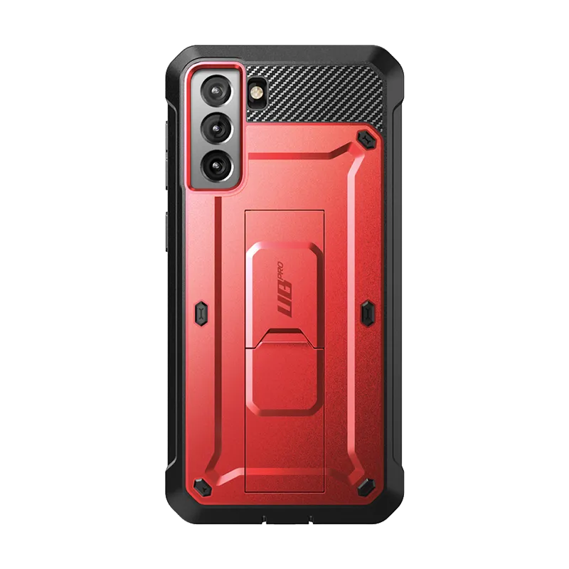 Galaxy S21 FE Unicorn Beetle PRO Rugged Case-Metallic Red Premium Feel Elegant Style